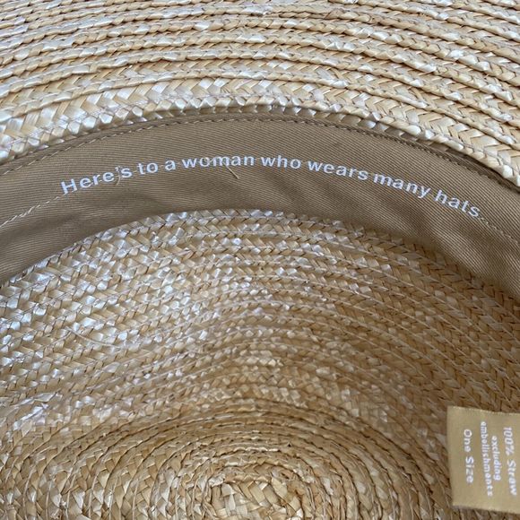 Gigi Pip Isla Sunhat Natural Straw Wide Brim Fedora Suede Band NEW (Other) OS - Picture 9 of 9